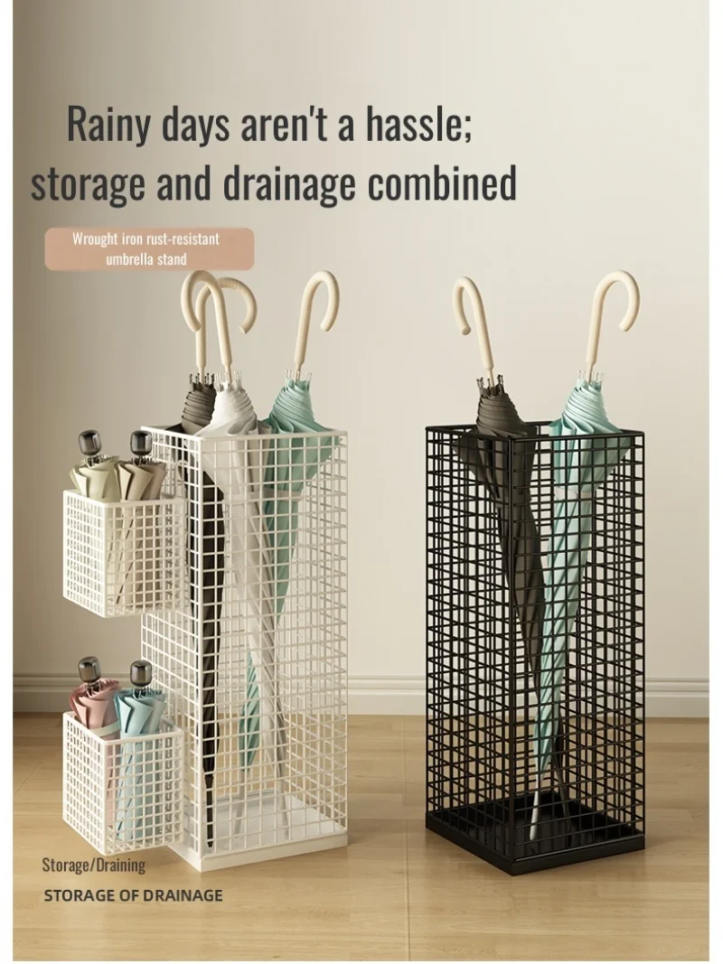 Regenschirm Lagerung Rack Haushalt Eingang Regenschirm Abfluss Rack Anti-Rost Metall Langlebig Lagerung Rack Eingang Tür Lagerung Rack