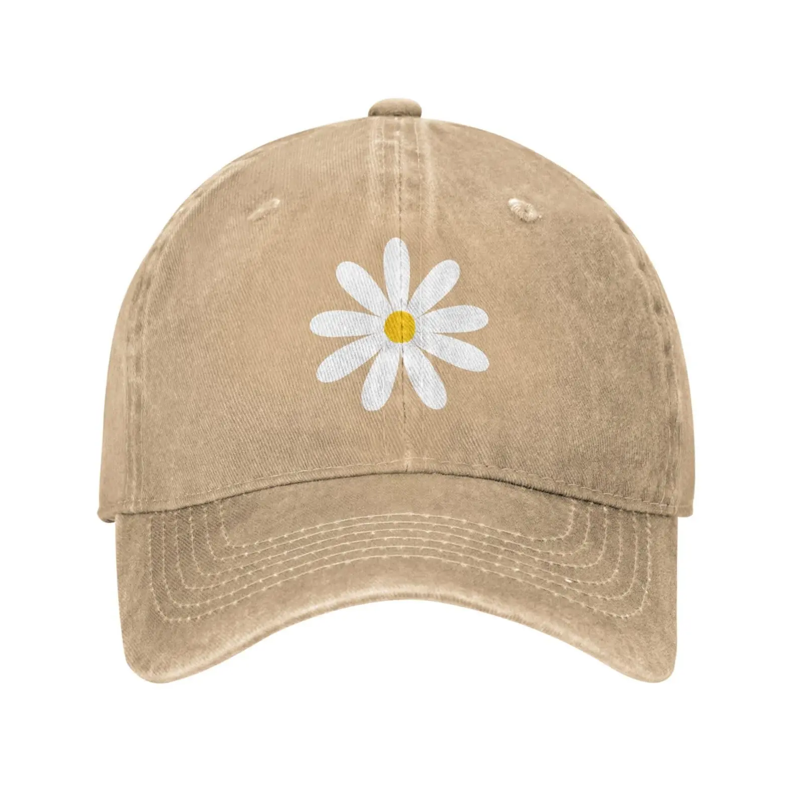 

Daisy Flower Baseball Caps Unisex Adjustable Classic Washed Denim Vintage Dad Hat for Men Women