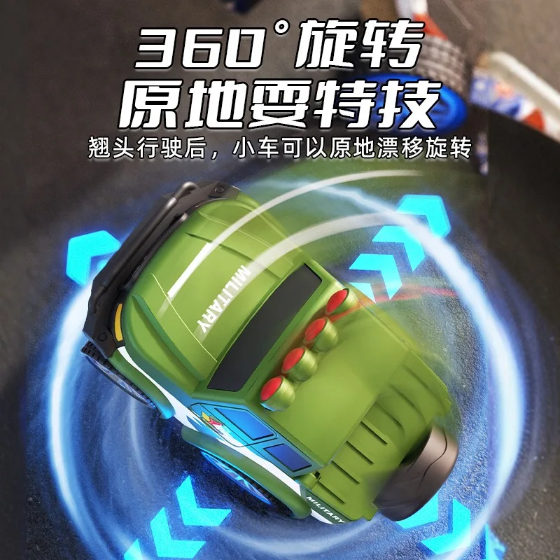 stunt rotating off road vehicle toy friction powered monster truck 360 spin practical gift for hobby collection playtime fun - view 4
