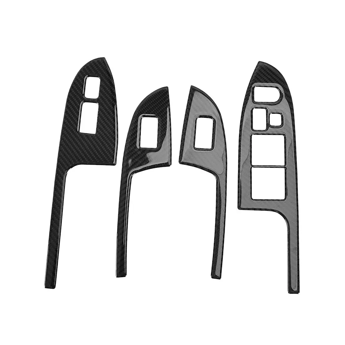 4pcs/set Carbon Fiber Door Window Lift Switch Panel Cover Trim Sticker Fit for Honda Accord Sedan 2003 2004 2005 2006 2007