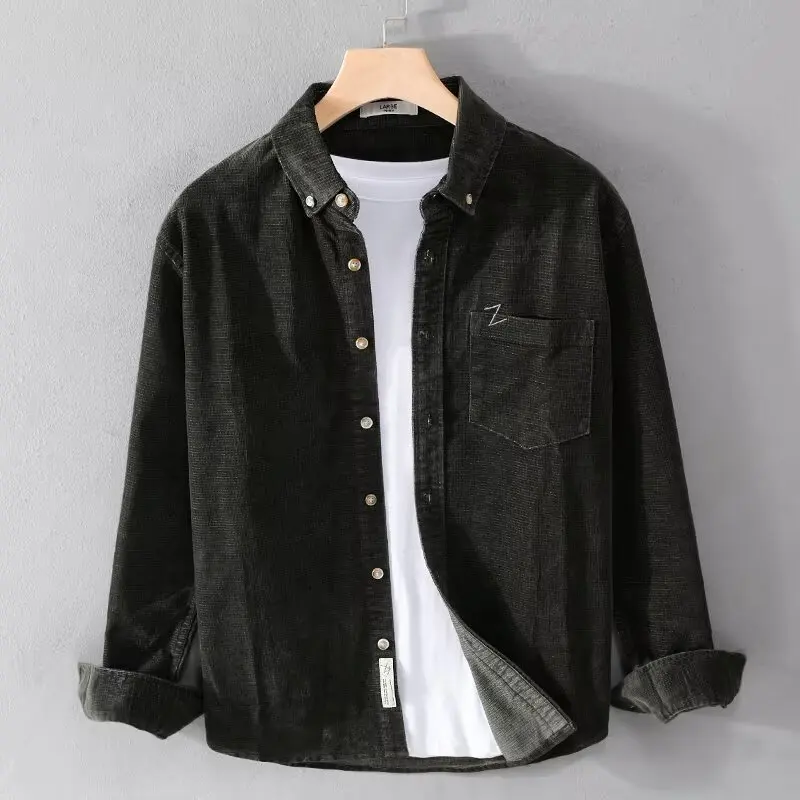 

Loose Men's Jaet Hipster Sle High Street Harajuku Korean Version Spring Autumn Polyester Fiber Long Sve Color