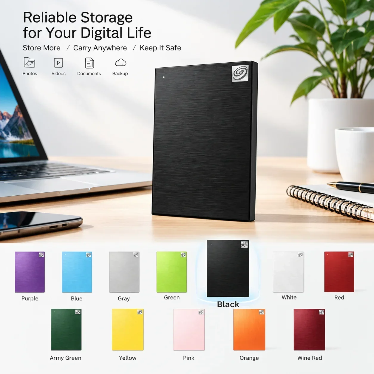 4TB Large Capacity Internal Solid State Drive External SSD USB3.0 High Speed Storage Real Capacity Suitable for Laptop/MAC/PC