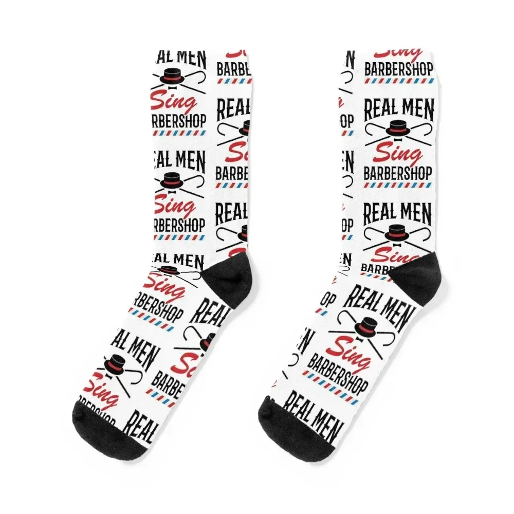 

Real Men Sing Barbershop Singer Quartet Harmony Singing Socks gifts hiking cute christmass gift Women Socks Men's