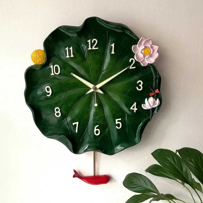 14-inch-resin-creative-lotus-leaf-wall-clock-three-dimensional-fashion-home-living-room-silent-clock-personalized-wall-quartz