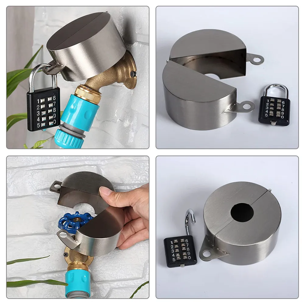 1Set Outdoor Faucet Cover with Lock Impact Resistant Aging Proof Faucet Protection Lock for Backyard Garden Public Places Use