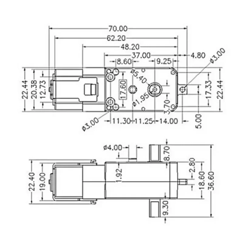 DC3V6V TT Deceleration Motor Intelligent Four-Wheel Drive Robot Single-Shaft Dual-Shaft Metal Gear Blue DC Motor