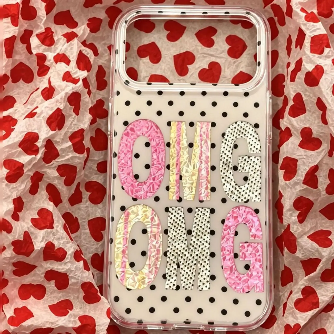 Coque de téléphone coréenne vintage noire à pois avec lettres pour iPhone Ultra 18 17 Air 1Pro Max 15 14 Plus 13 12 11, coque arrière en silicone