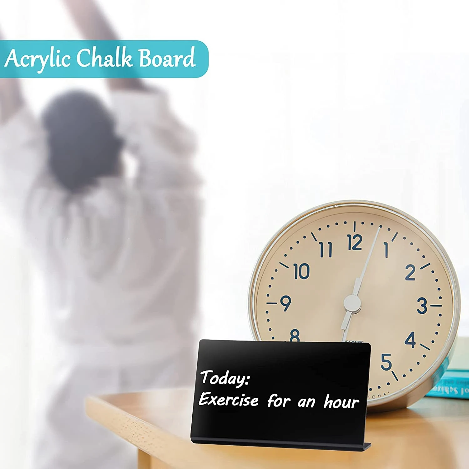 15 Pcs Acrylic Mini Chalkboard Sign for Food 4 x 3 Inch Small Chalkboard Sign Tabletop Chalkboard Signs Blackboard B