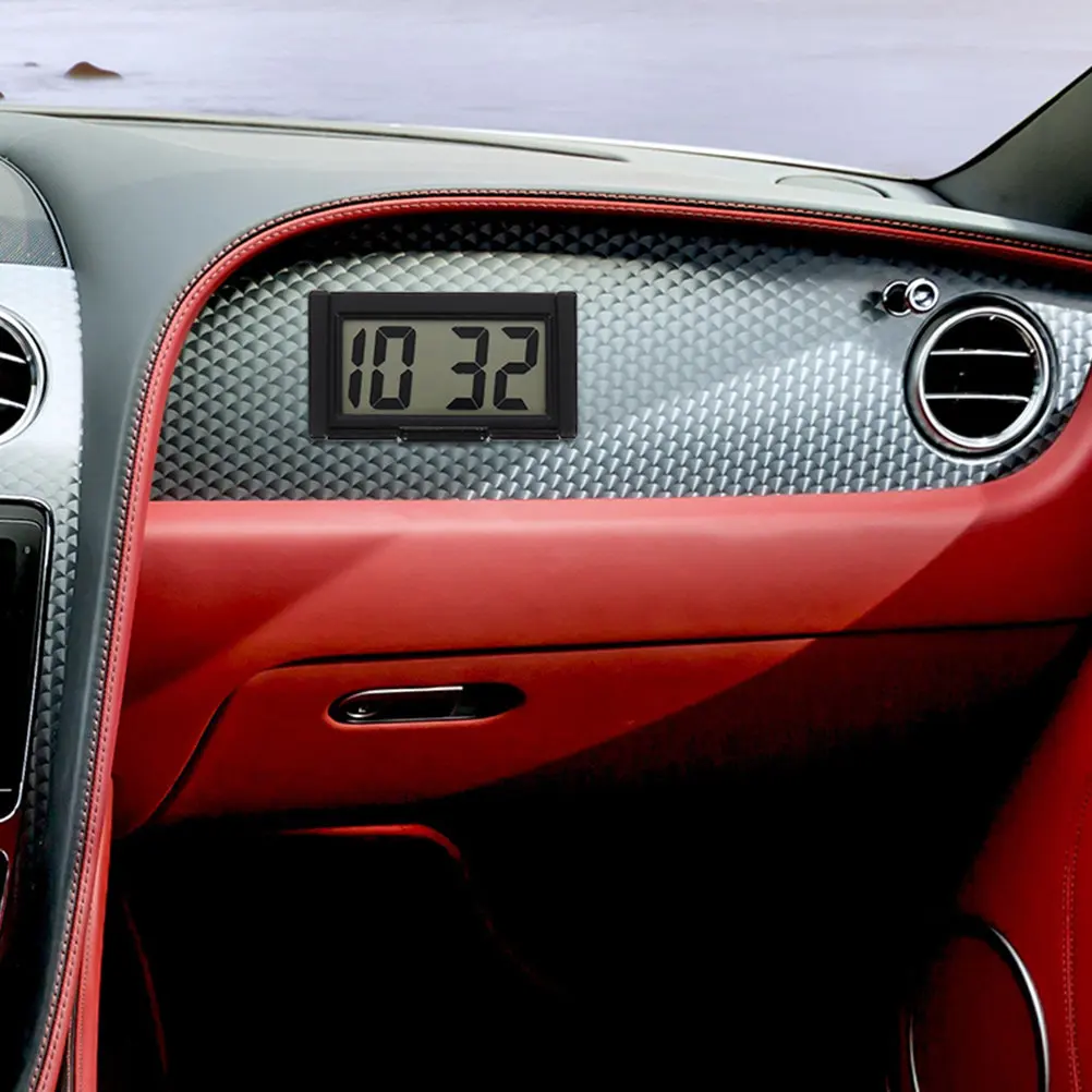Automobile Digital Clock for Car Dashboard Or Vent Strong Plastic Build No Burrs Smooth Finish Clear Time Display Car Mini Clock