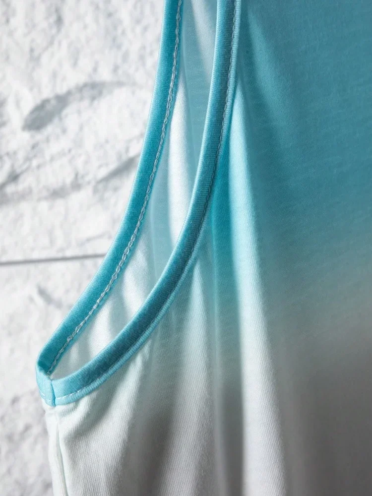 3D Vest Men's Casual Vest Coconut Tree Sunset Print Beach Wear Large Size Men's Summer Sleeveless Shirt Bodybuilding Vest Top