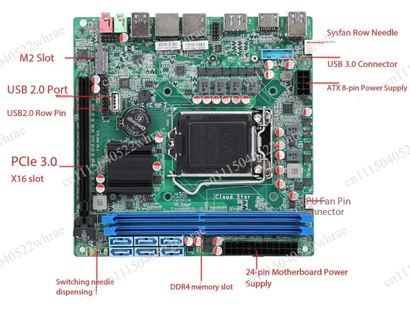B250B365 NAS small server main board double M.2 support 6-9 generation U CS2 original factory direct sales