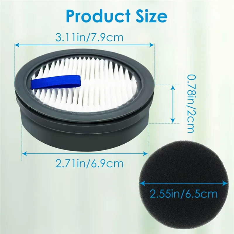 Filtro HEPA CLIM 4 unidades para A200PRO/A200, B08/C10A/C10G, para aspirador sem fio série S12 S25