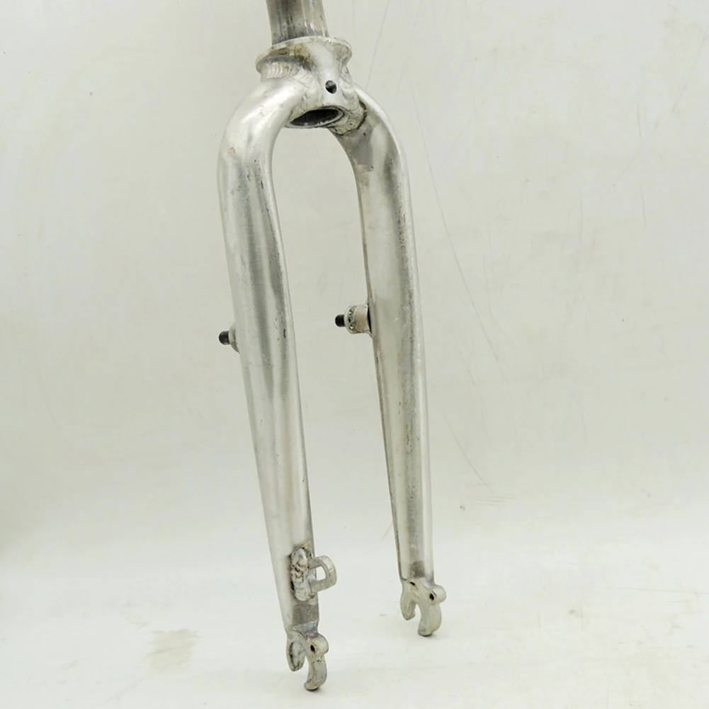 

Bicycle Fork Hard Fork 74mm Silver Aluminum Alloy Front Fork Good Compatibility High Strength Material Silver Color