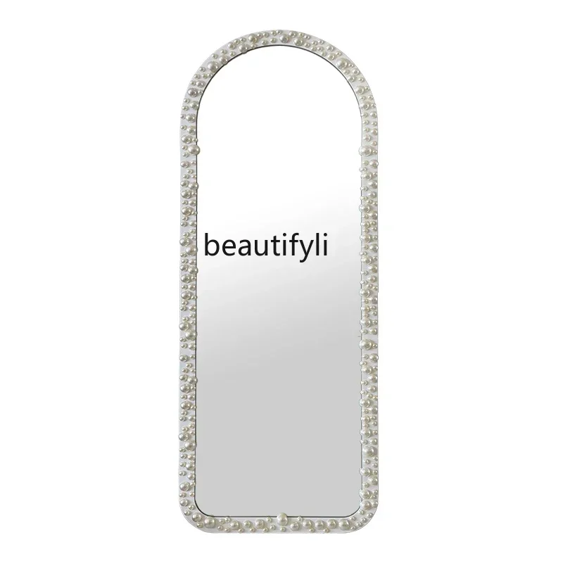 

SS Newgirls' bedroom pearl fitting mirror against the wall Entrance entrance Full body clothing store Arch full-length mirror la