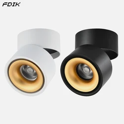 Dimmable Foldable Rotatable COB LED Downlights 9W 12W 15W Surface Mounted LED Ceiling Lamp 110~240V Background Track Spot Lights