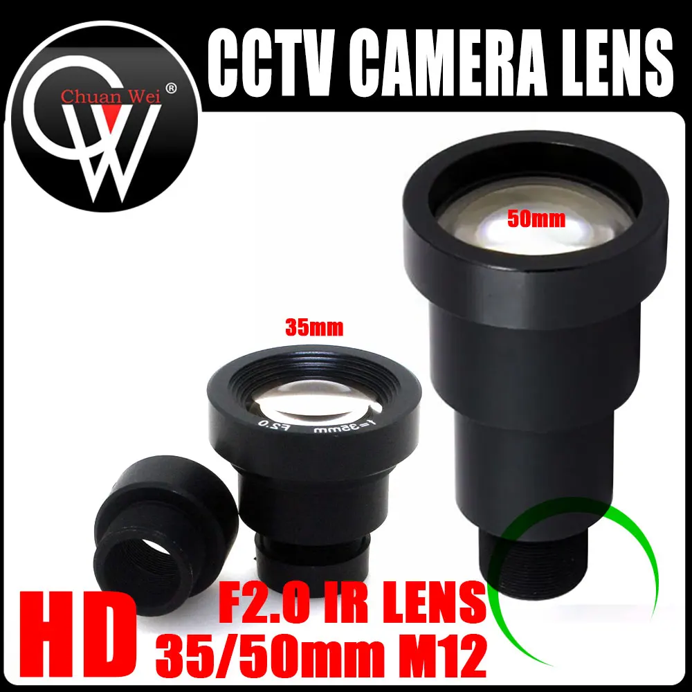 Obiektyw HD 35mm 50mm M12 6.7/11 stopni F1.2 F2.0 M12 obiektyw MTV Board obiektyw na podczerwień do kamery wideo CCTV bezpieczeństwa RUNCAM