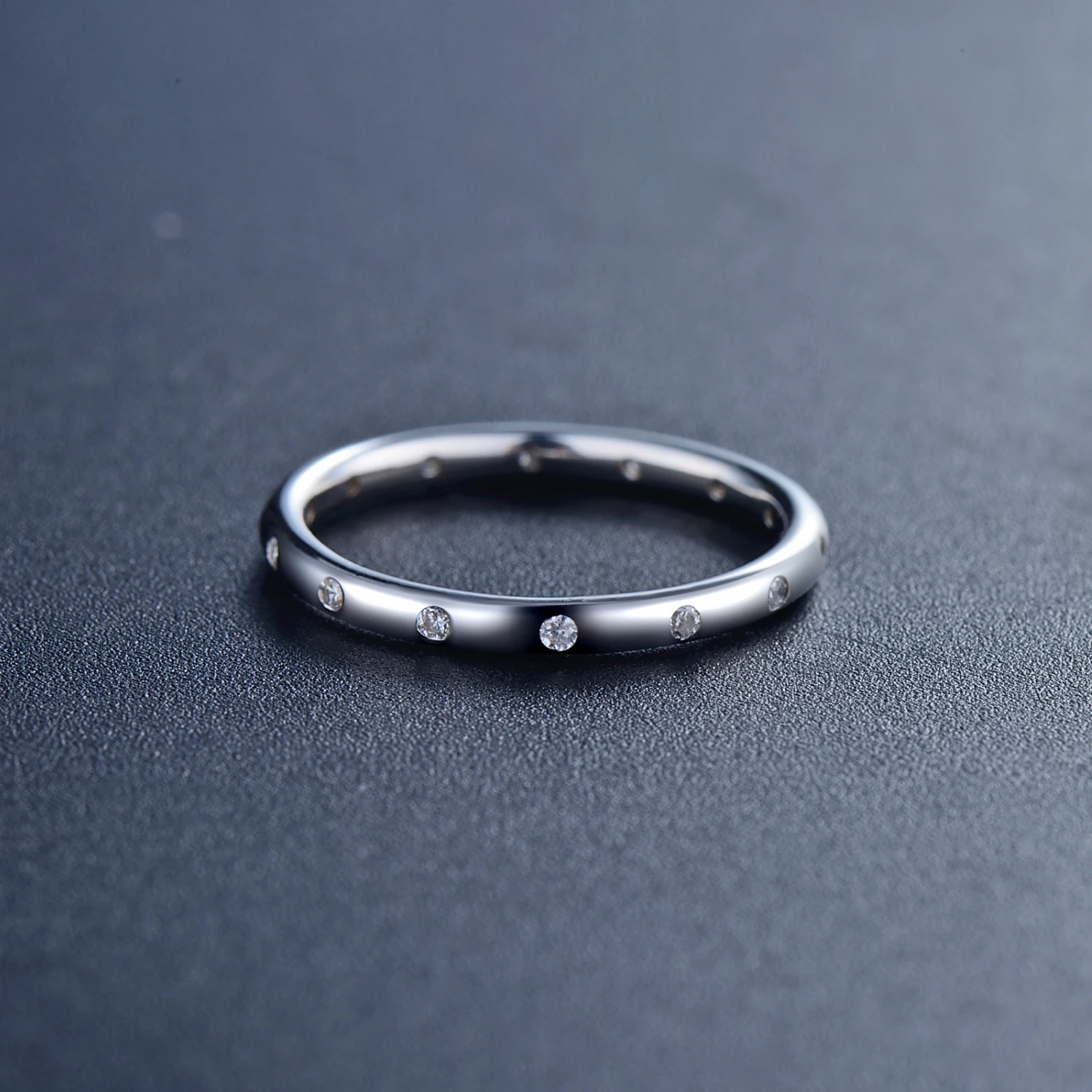 Modian 100% Real 925 Sterling silver Stackable Ring Clear Fashion Simple CZ Wedding For Women Genuine Classic Jewelry