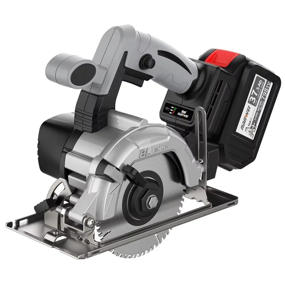NANWEI 5 Inch Electric Circular Saw Blade Grinder Brushless Motor Wood Cutting Tool for Wooden with Plastic Packing Box