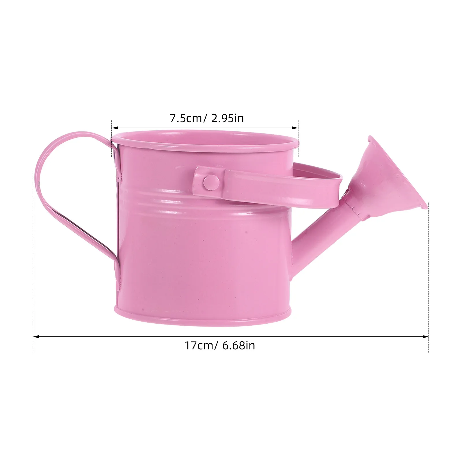 Galvanized Mini Watering Can Flowerpot Multifunctional Metal Indoor Plant Waterer for Succulents Small Potted Plants Desk Table