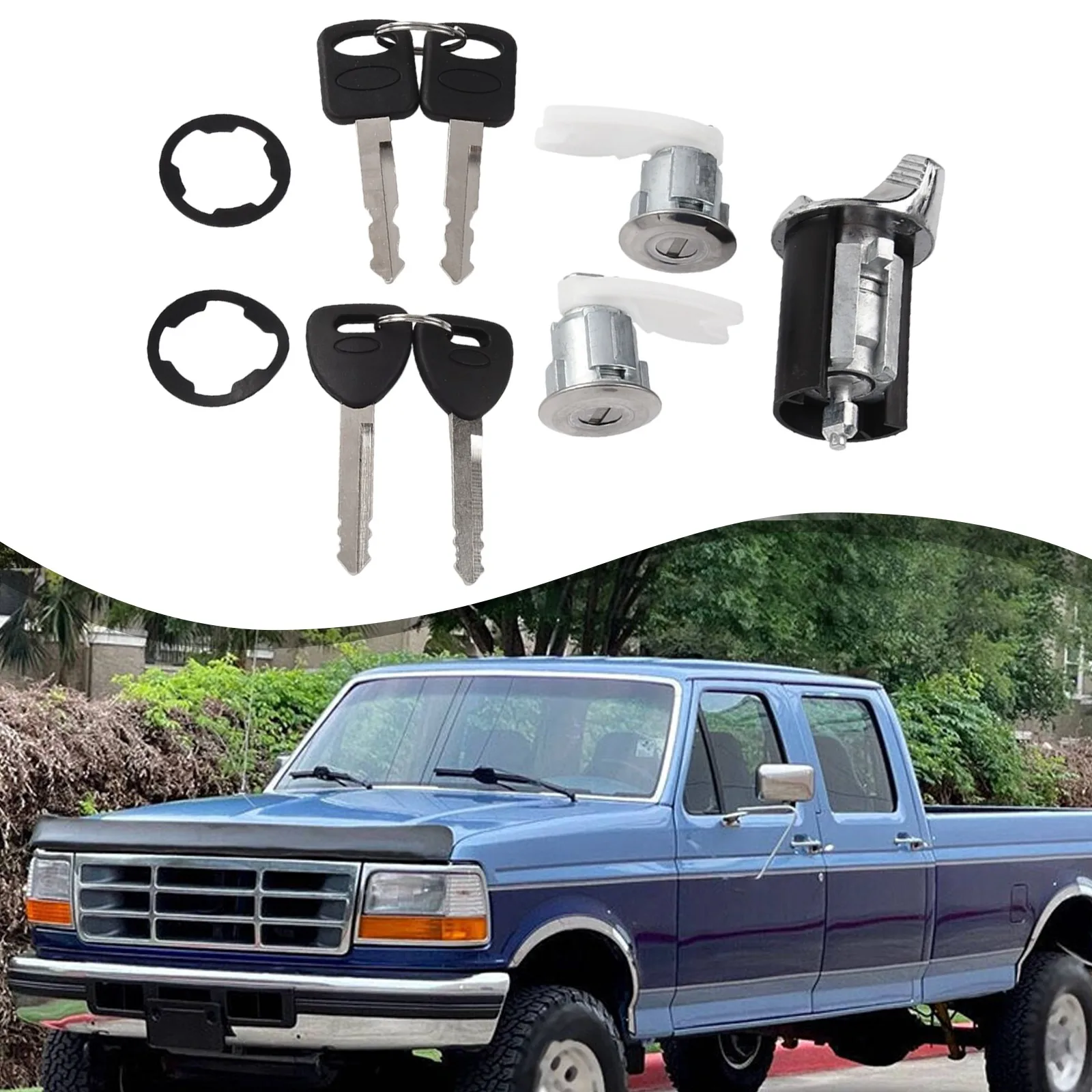 

Door Lock Cylinders Set Ignition Switch F2UZ1522050A For FORD Models 1992-1996 For F-150 F250 F350 For BRONCO For Econoline