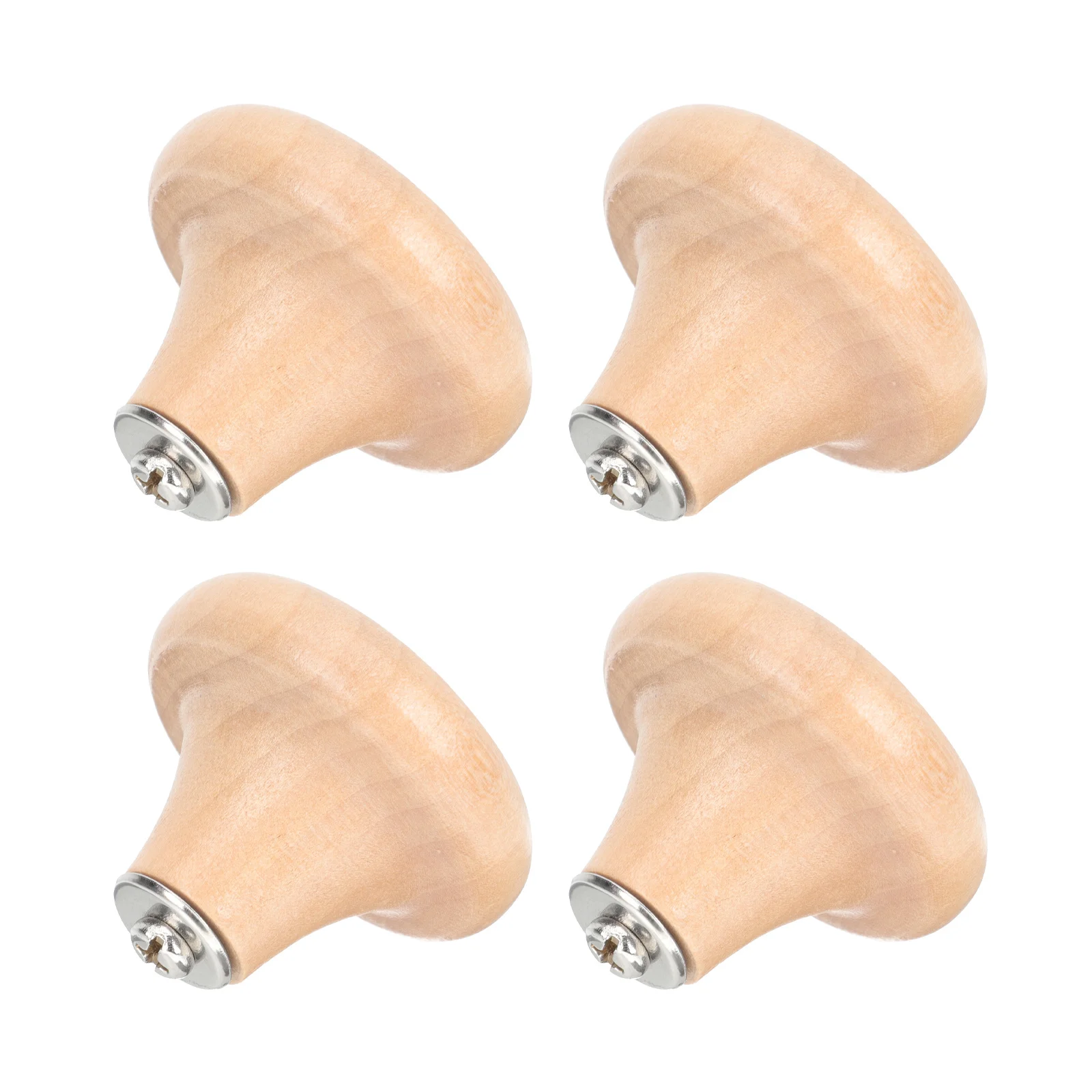 

4Pcs Lid Knob for Pots and Pans Easy Install Replacement Handle Heatproof Anti-Scalding Wooden Grip Suitable for Casserole
