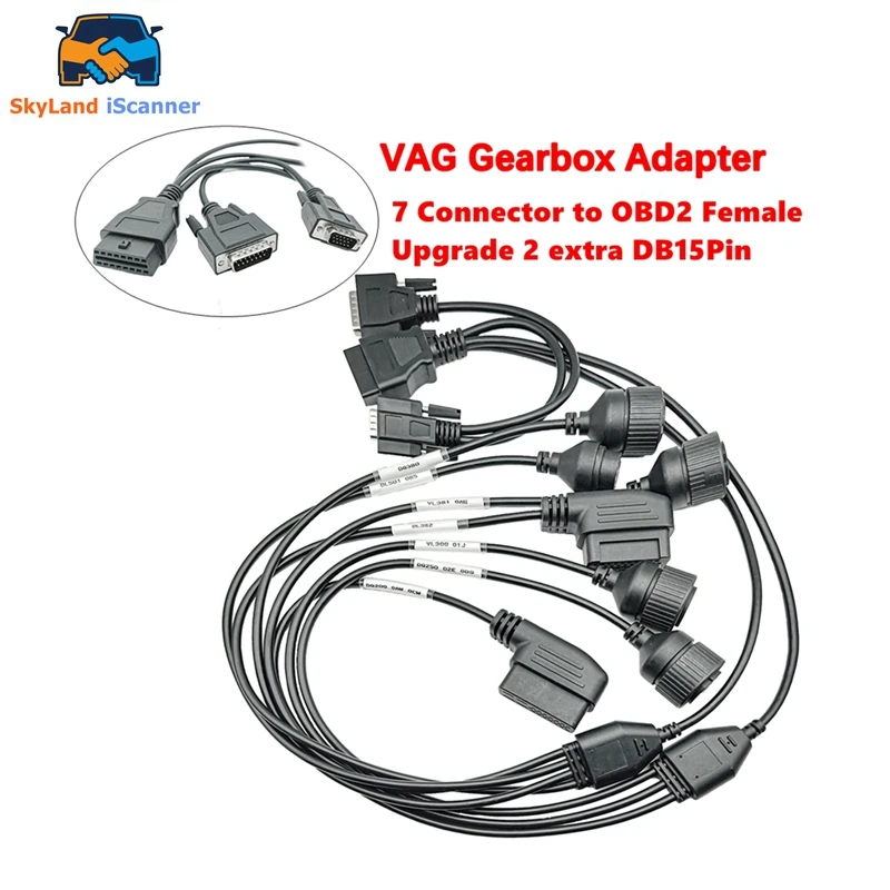 Best Price For VAG Gearbox Adapter Gearbox Test Cable 12v DC Data Cable for VAG DQ250 DQ200 DQ380 DL382 DL501 VL300 VL381 Upgrad