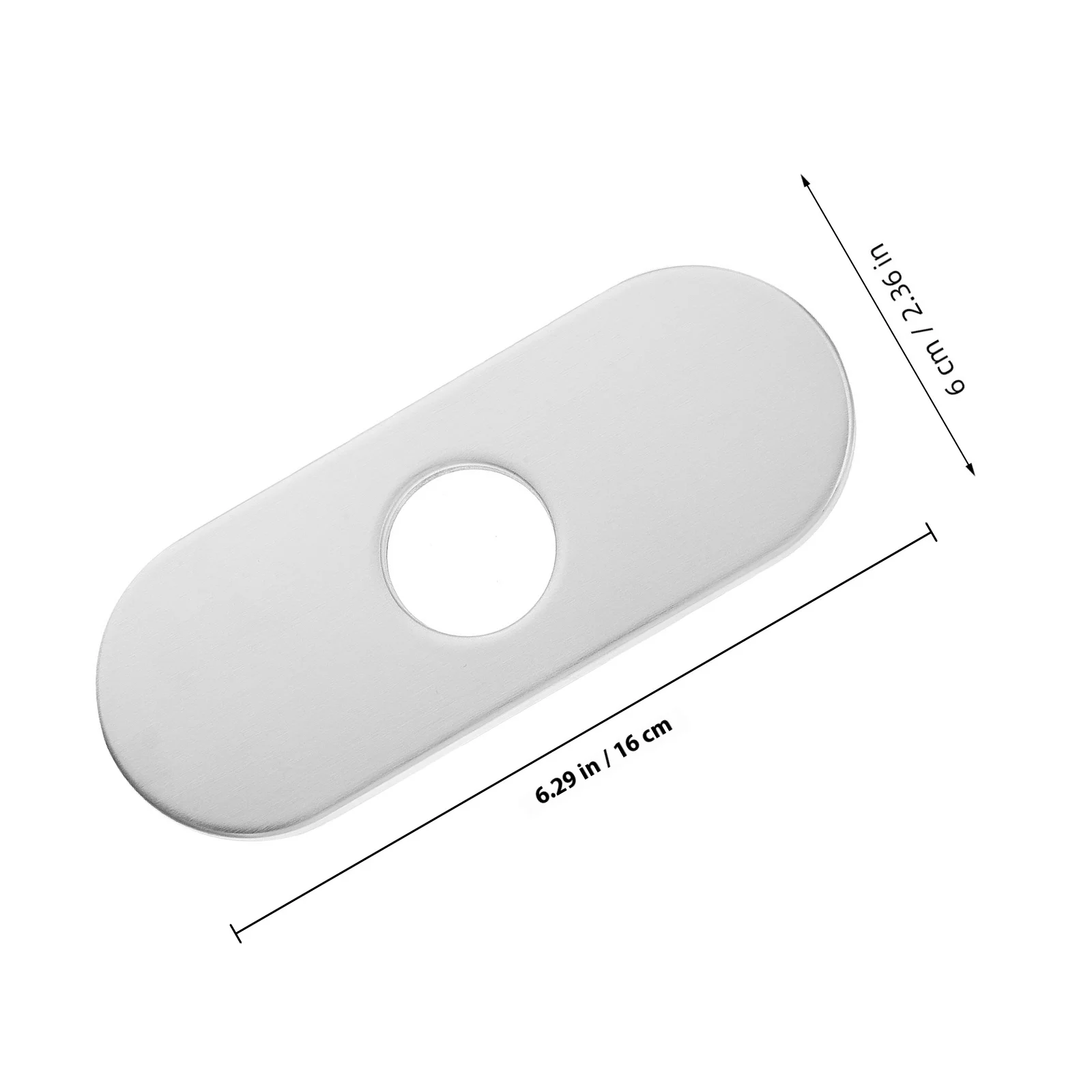 주방 수도꼭지 구멍 커버 스테인리스 스틸 데크 플레이트 매끄러운 마감 버 없음 내마모성 가정용 싱크대 공급 교체에 이상적
