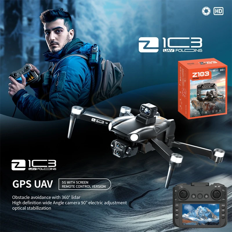 

Z103 Professional Drone 8khd Brushless Dual Lens Camera To Avoid Obstacles Optical Flow Positioning Quadcopter With Drone Screen
