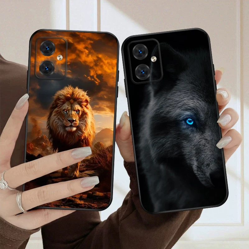

Lion and Bird For Moto Edge 40 50 Neo 5G E 14 15 G04 G05 4G G24 G34 G35 G54 POWER G55 G75 G84 85 silicone soft phone case