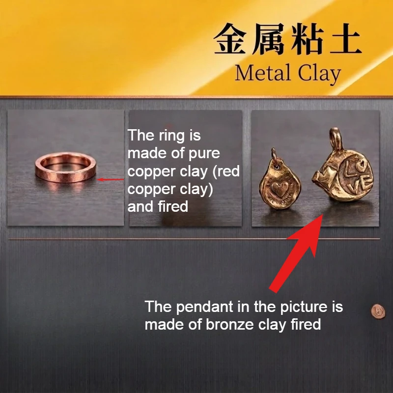 Copper clay bronze clay electric kiln firing purity 99.9%, handmade DIY jewelry making materials