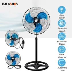 Fan Portable 18 Inch Pedestal Fan 3-Speed Pedestal Fan Adjustable Height Standing Floor Fan for living room, bedroom, kitchen