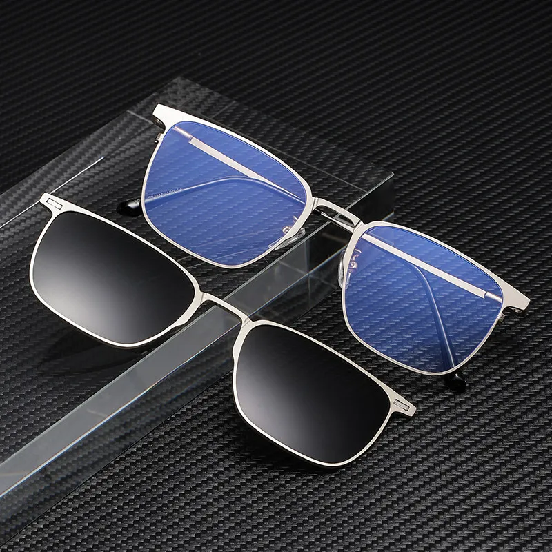 

Men's Sunglasses2024New European and American Polarized Sunglasses Men's Set of Glasses Two-in-One Sunglasses Men's Cross-Border