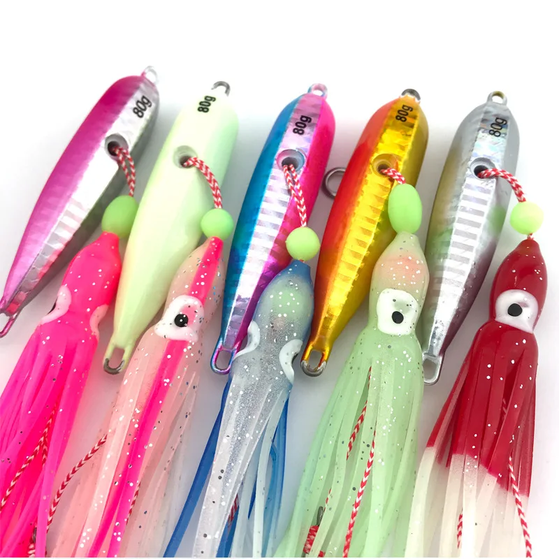 40g-200g Squid Pesca Inchiku Metal Jig Head Leurre Octopus Skirt Japan Kingfish Snapper Grouper Slow Bait Fishing Lure