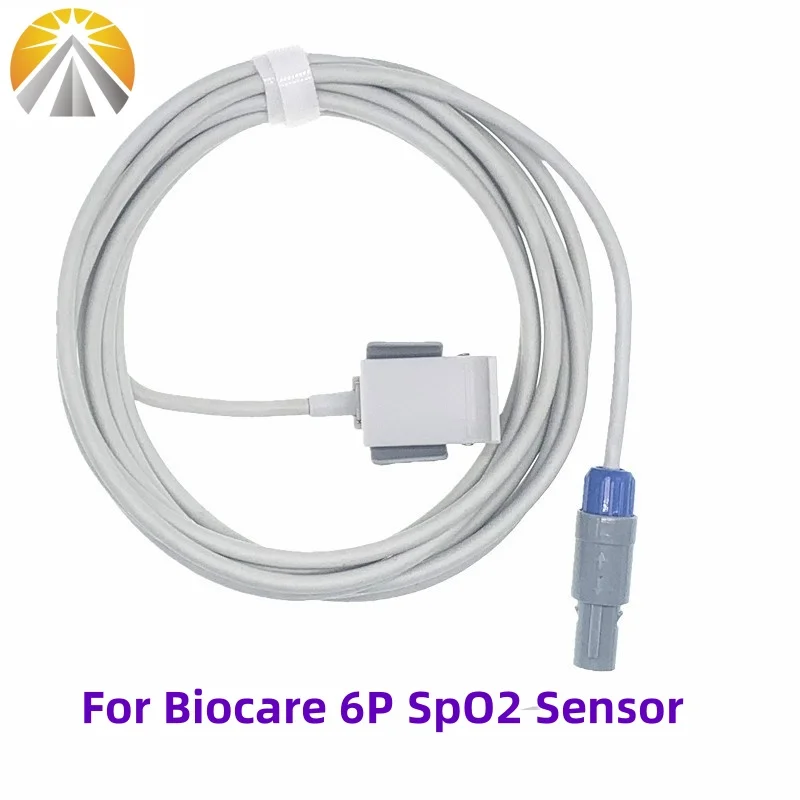 6 Pin SpO2 Sensor Adult Child Neonate Pediatric Type For Biocare iM7 iM8 iM12 iM15 Reusable SAO2 Probe Long Wire Single Slot