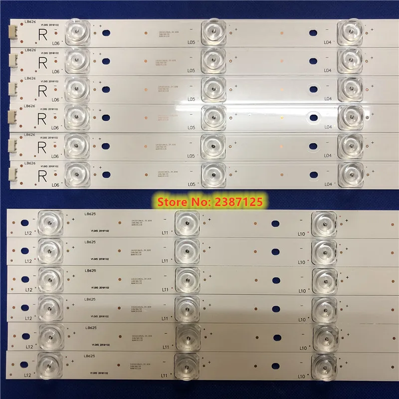 Imagem -03 - Led Backlight Strip Rf-aj550e300601r-05 Rf-aj550e30-0601l-05 a0 Lc55cug8461ks Lsc550fn13-g04 Lc-55cug8462k Hwv55162y 12 Peças