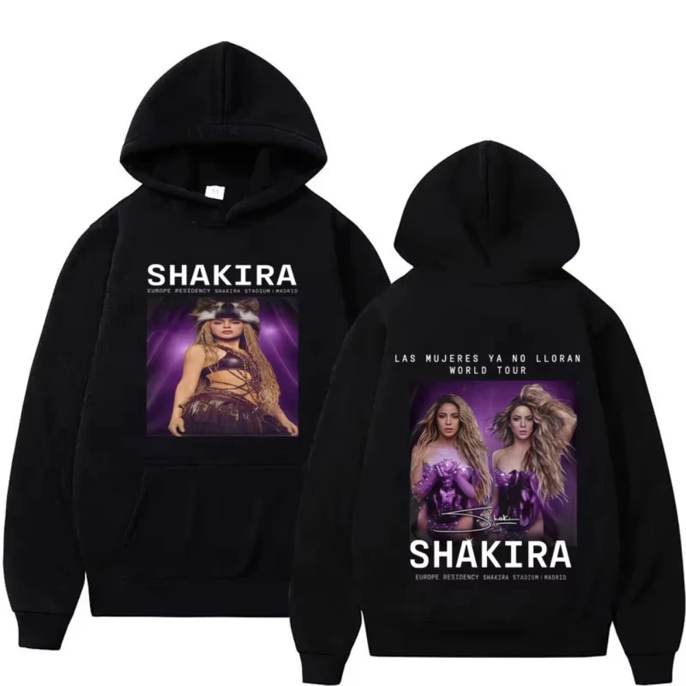 

Худи с принтом альбома Singer Shakira Las Mujeres Ya No Lloran, унисекс, весна-осень, высокое качество, оверсайз, утепленная толстовка