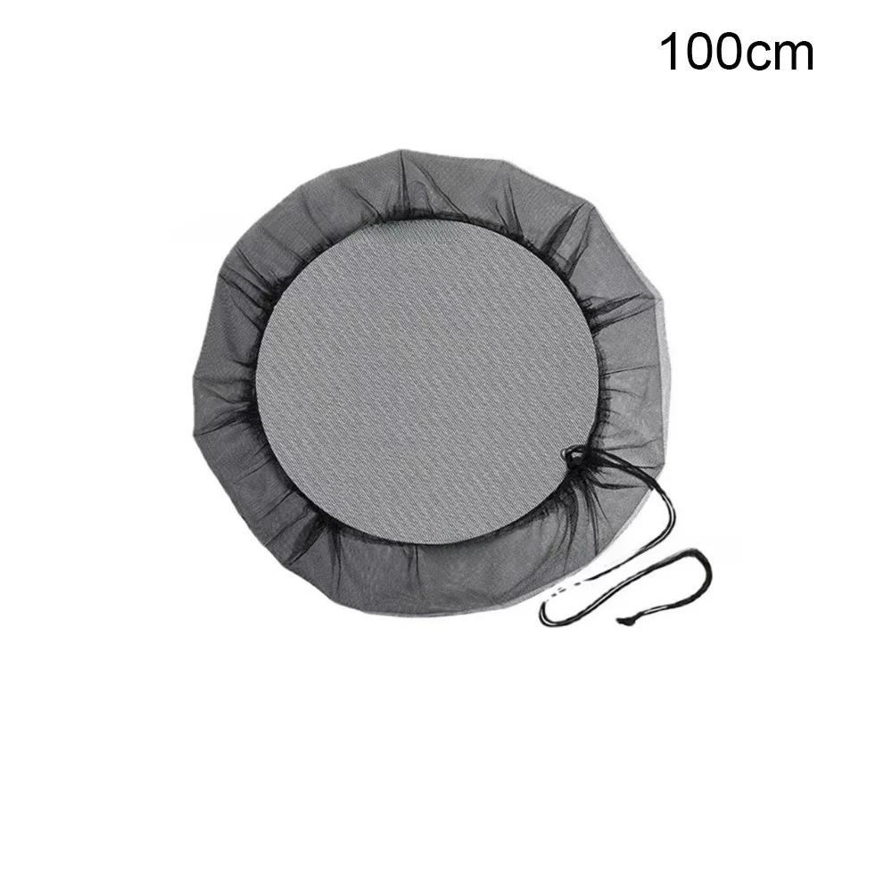 Polyester Rain Barrels Cover Net Leaves Fall Protection Anti-Mosquito Water Collection Buckets Mesh Cover Reusable