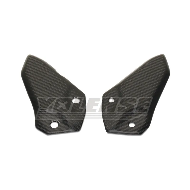 Carbon Fiber Motorcycle Footrest Heel Plate Guard Cover Rearsets Foot Rest Peg Protector Fit For ZX-4R ZX-4RR ZX-25R
