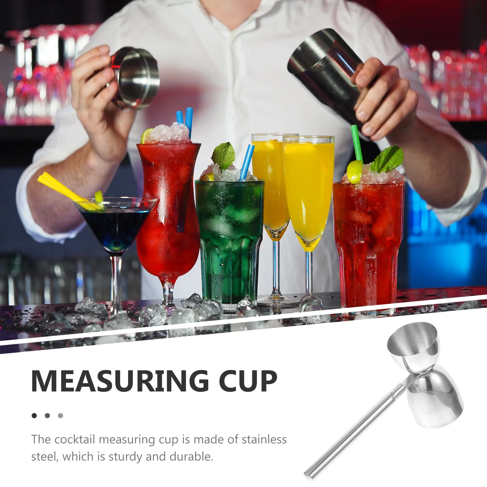 

Measuring Cup Jigger for Bartending Cocktail Measure Stainless Steel Wine Pourer Alcohol