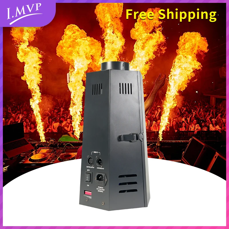 Hexagonal Mini DMX dj Stage Spray Fire Machine Outdoor Flame Thrower Machine for Wedding Show Event