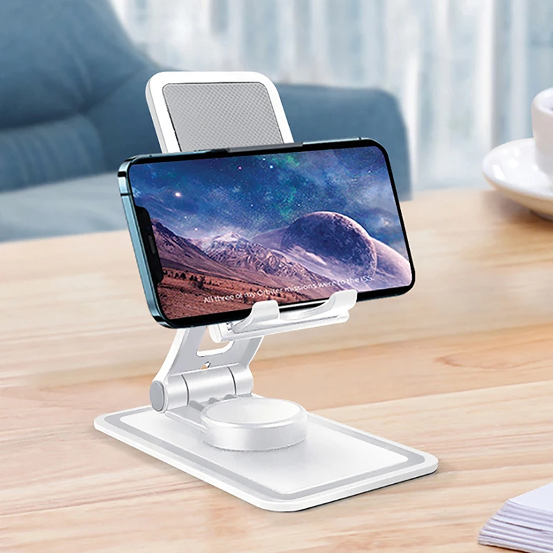 360° Rotating Tablet Mobile Phone Stand Desk Holder Portable Folding Desk Bracket Cellphone Stand Lazy Mobile Phone Holder Stand