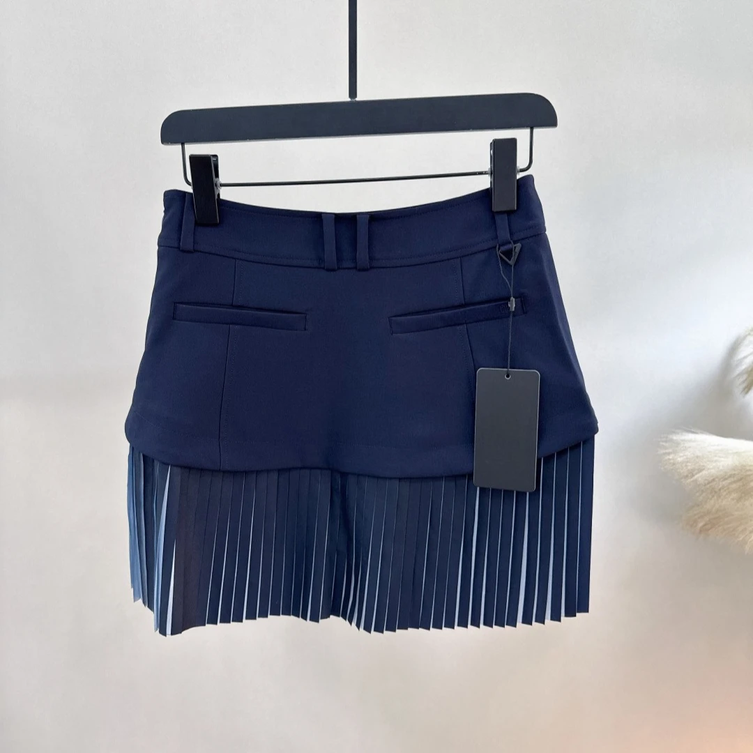 Women's Golf Pleated Skort 2026 Fall New Korean Style High Waist Versatile Slimming Sporty Outdoor Quick-Dry Polyester Stretch
