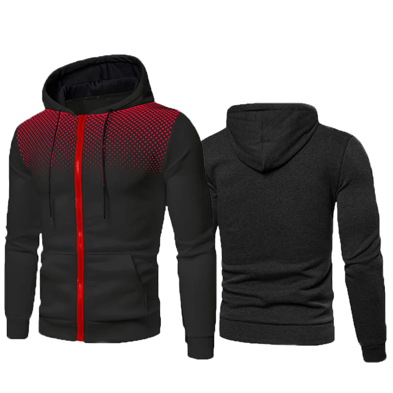 Mens Hoodie Zip Up Hoodie Sweatshirt Graphic Zipper Pocket Polka Pot Print Sports Outdoor Casual Daily Hoodies Slim Sweatshirts