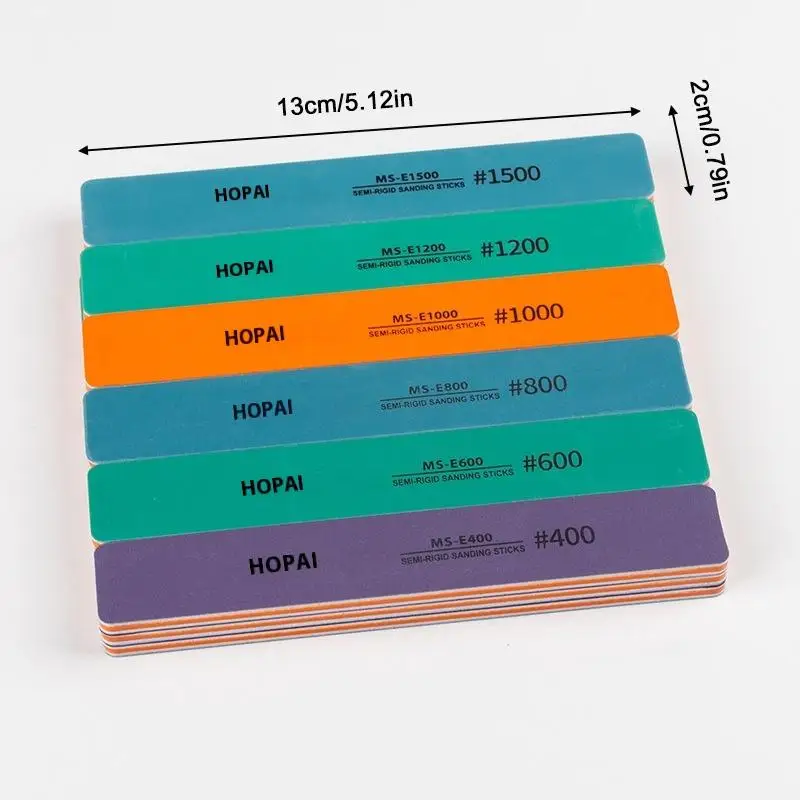 

6Pcs MS-E400-1500 Semi-rigid Sanding Sticks Plastic Model Polishing Rod For DIY Assembling Model Build Tools