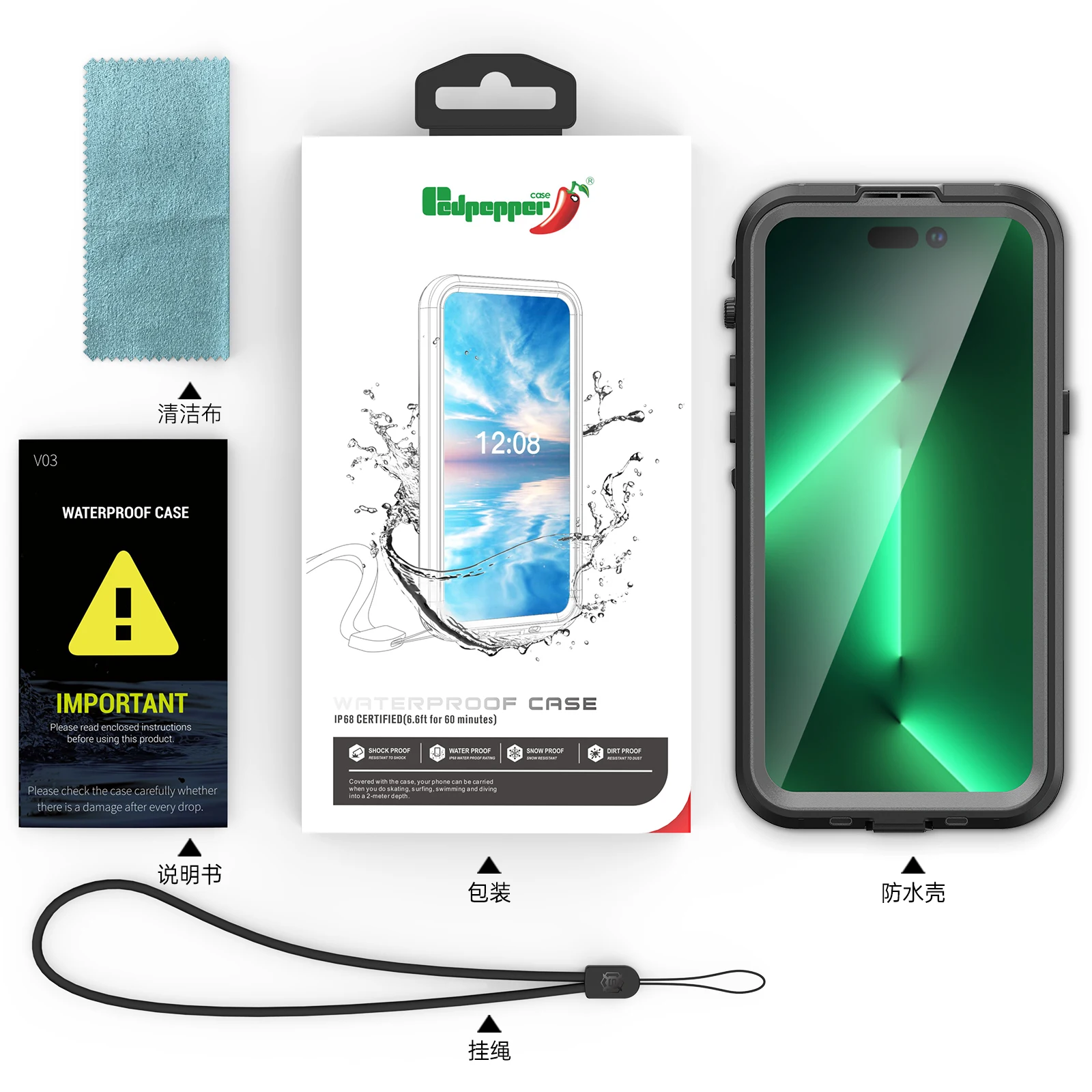 Waterproof IP68 Protection Case For Google 8A 7A Pixel 9 10A ProXL Transparent PC Back Cover 360 Full Body Drop Resistance Cases