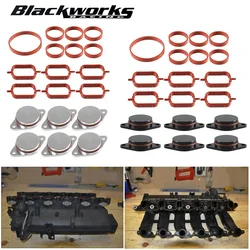 6PCS 22mm/33mm Swirl Flap Blanking Plates with Intake Manifold Gasket Seal For BMW M47 M57 E39 E87 E46 E90 E39 E60 X3 6 Cylinder