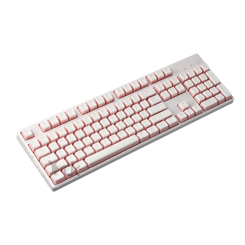 Perfil OEM para teclado mecánico MX, tapa de tecla de pudín blanco y amarillo, color café, 104, 108, PBT, Doubleshot, transparente, Stoc, no brillante