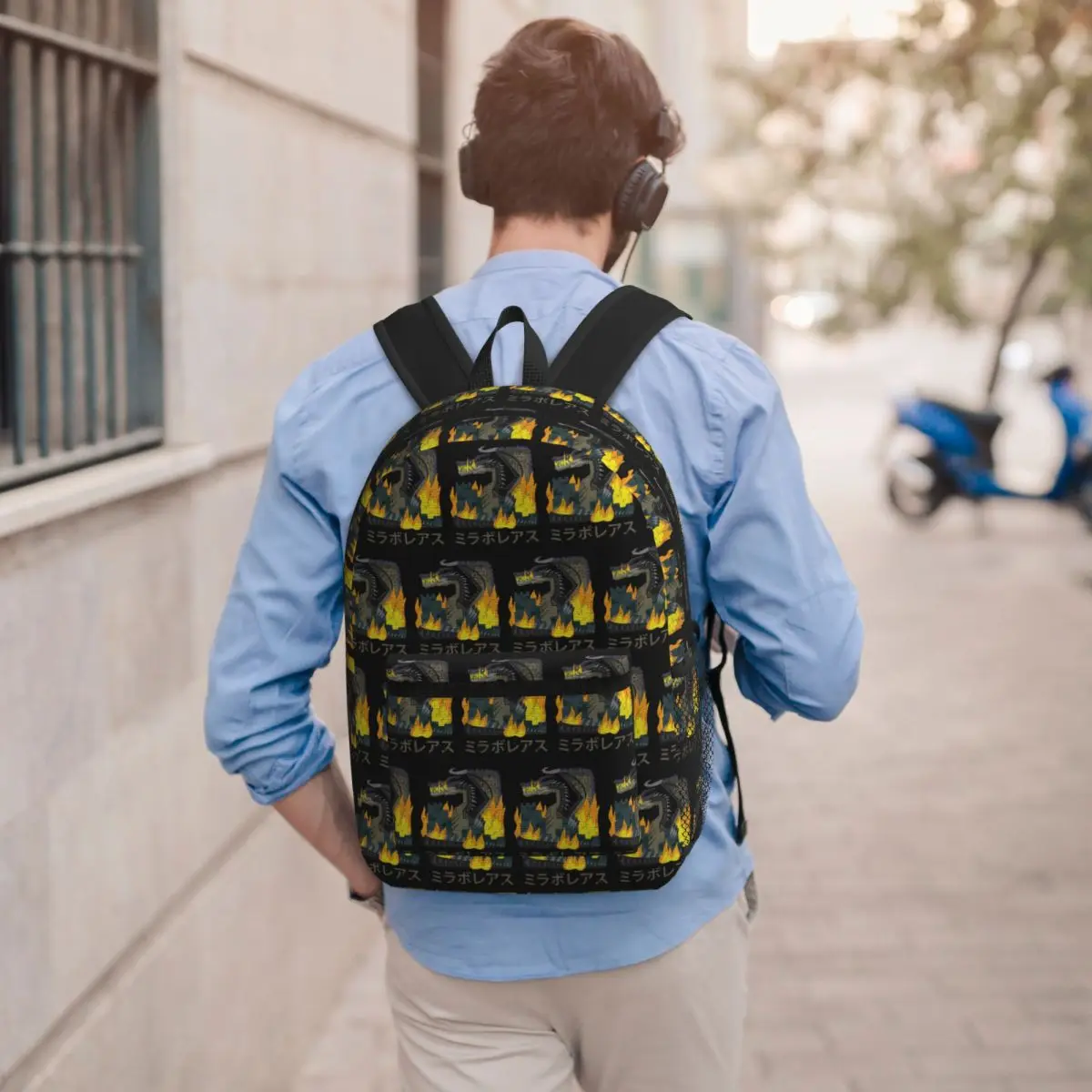 Monster Hunter World Iceborne Nargacuga Kanji Icon Backpack BookBag Kids School Bag Computer Shoulder Bags for Men Women