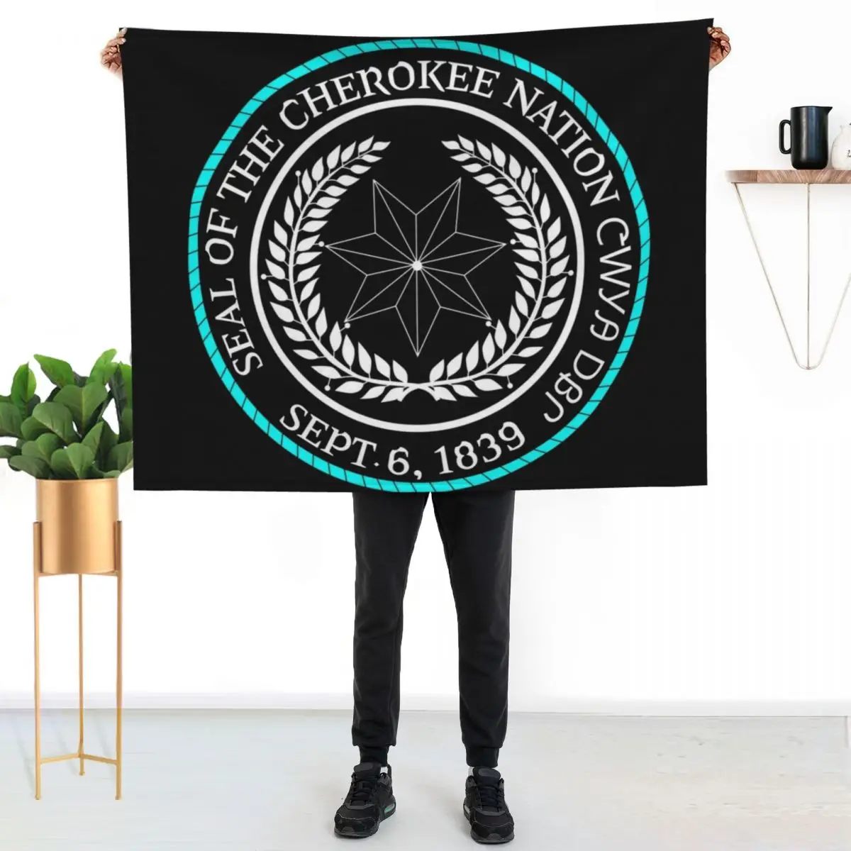 

Cherokee Seal Throw Blanket Ultra Soft Flannel Fleece Blanket for All Seasons