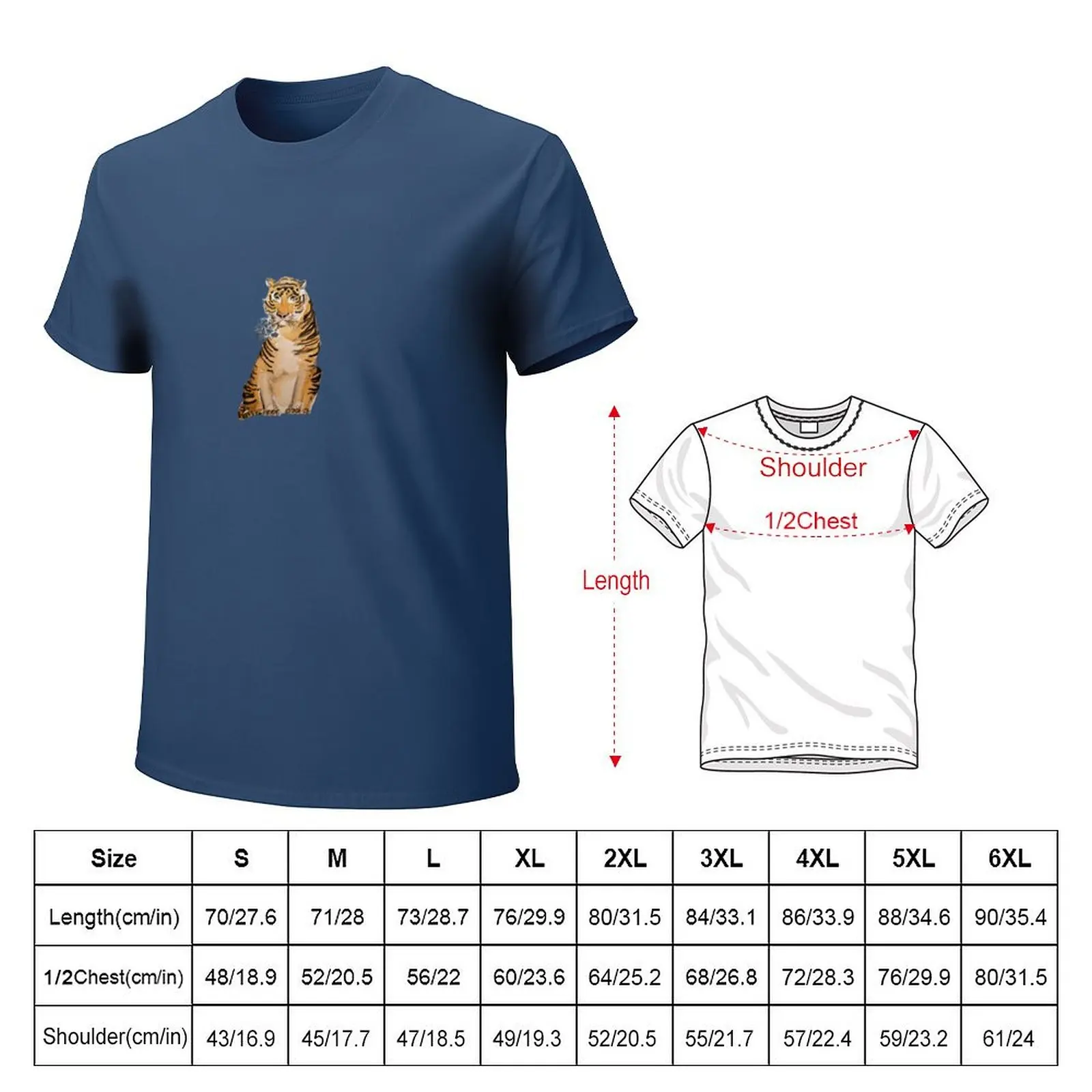 flower tiger T-shirt plus size tops customs animal prinfor boys mens graphic t-shirts image 2